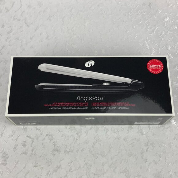T3 SinglePass White & Black Flat Iron for World-Class Hair New in Box Never Used - Picture 7 of 12